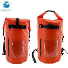 45L Round Roll Top Tarpaulin Dry Bag Waterproof Welded Floating Outdoor Water Sport Gear Backpack